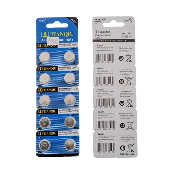 AG13 / LR44 Alkaline Button Cell 1.5V — 140mAh Watch Battery — image 1