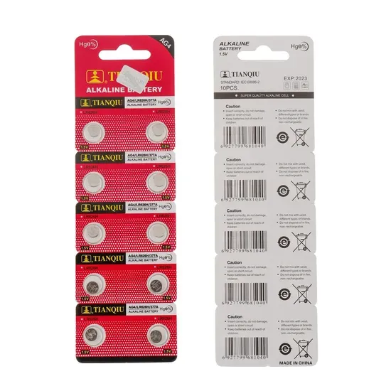 AG4 / LR626 Alkaline Button Cell 1.5V — 377 Watch Battery — image 1