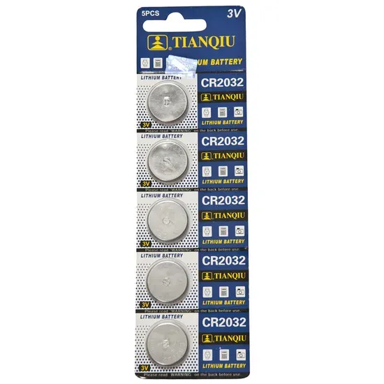 CR2032 Lithium Button Cell 3V — 205mAh Coin Battery
