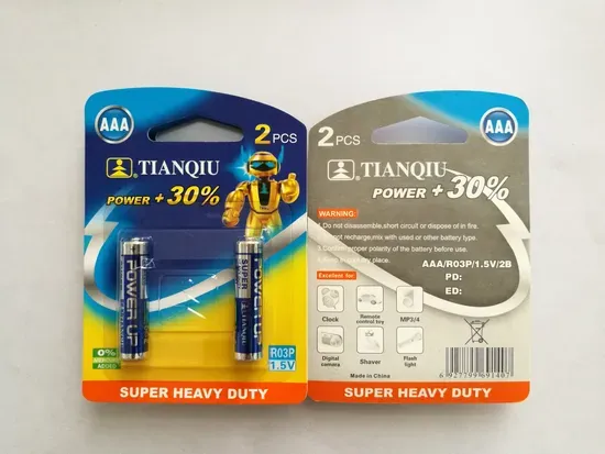 R03 AAA Carbon Zinc Battery 1.5V — Super Heavy Duty Cell — image 2